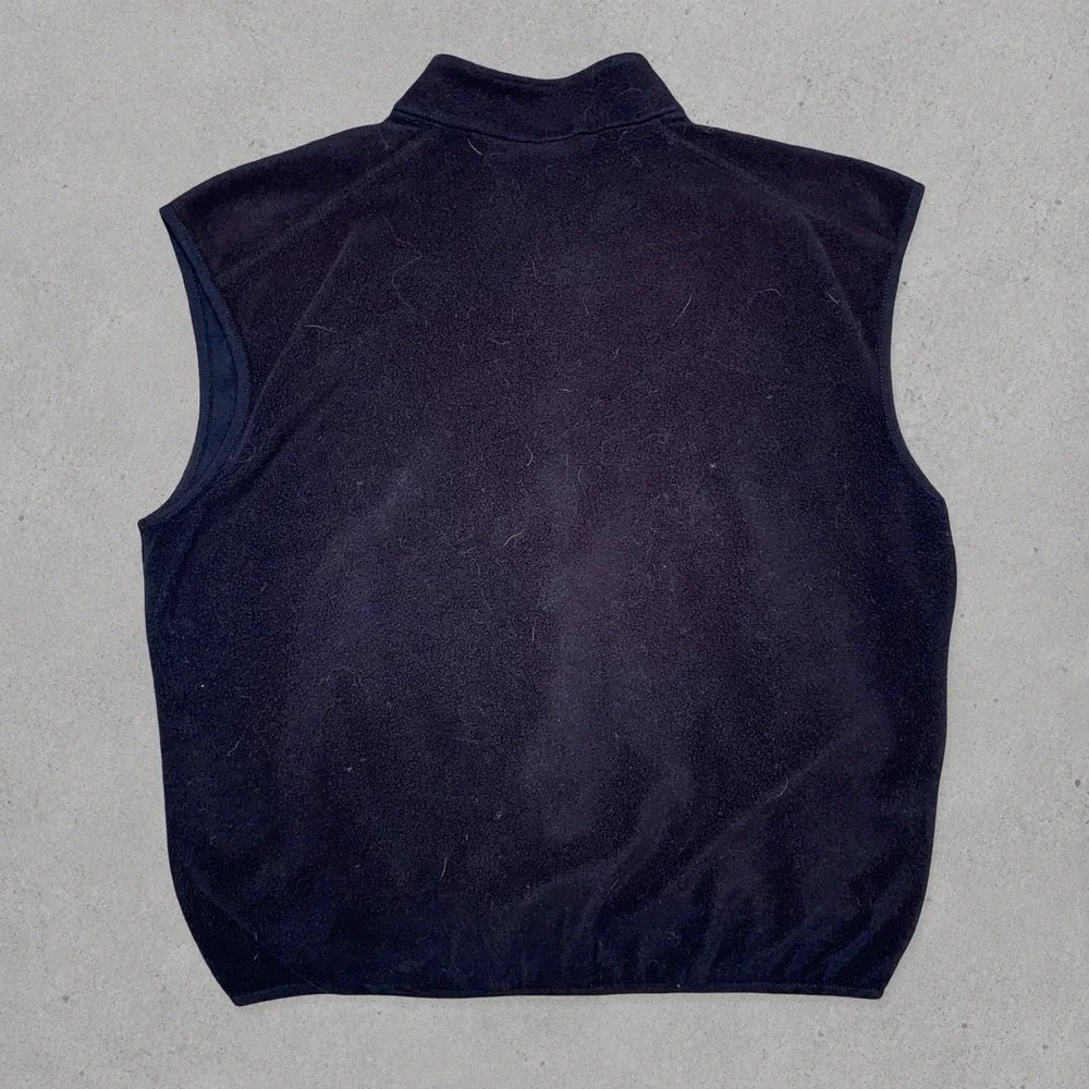 Vintage The North Face Fleece Vest Men's Large Black/Blue USA Made Hiking Vest